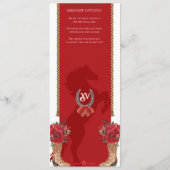 Rode Bloemen Western Charro Quinceañera Party Menu (Achterkant)