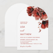 Rode Bloemen Wit Kaart (Voorkant / Achterkant)