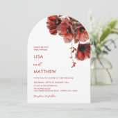 Rode Bloemen Wit Kaart (Staand voorkant)