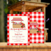 Rode Bloemen Ze is vers van de markt Vrijgezellenf Kaart