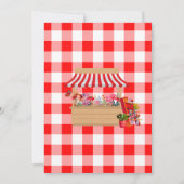 Rode Bloemen Ze is vers van de markt Vrijgezellenf Kaart (Achterkant)