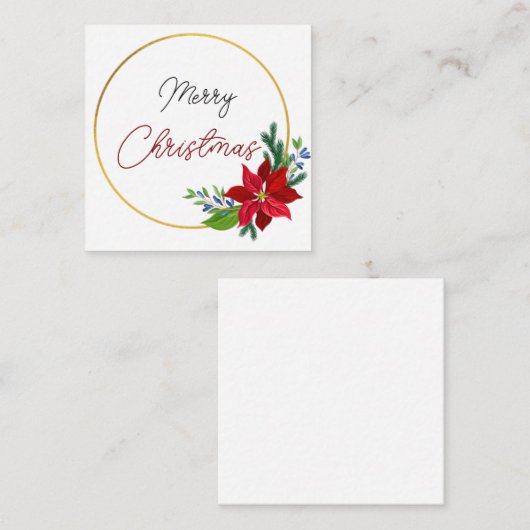 Rode bloemen zijn luxe kerstkaarten notitiekaartje (Voorkant / Achterkant)