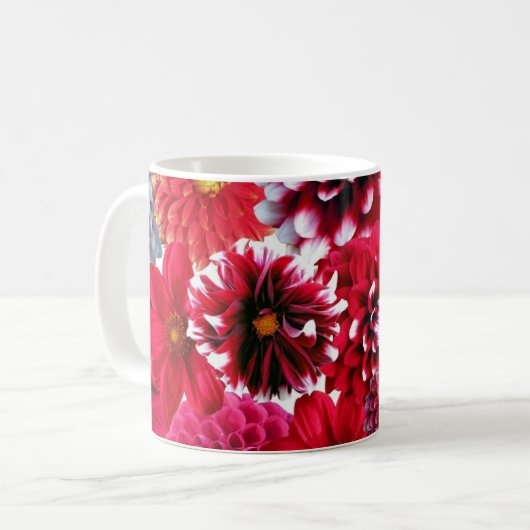 Rode Bloemenboeket Koffiemok (Voorkant links)