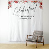 Rode Bloemencélébratie! Foto-achtergrond Wandkleed (In situ)