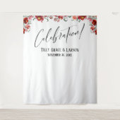 Rode Bloemencélébratie! Foto-achtergrond Wandkleed (Voorkant)