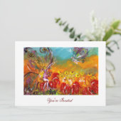 RODE BLOEMENFEE Florale Fantasie Zomerfeest Kaart (Staand voorkant)