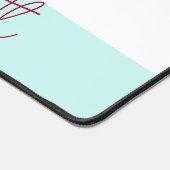 Rode bloemenfiets gepersonaliseerd bureaumat (Hoek)