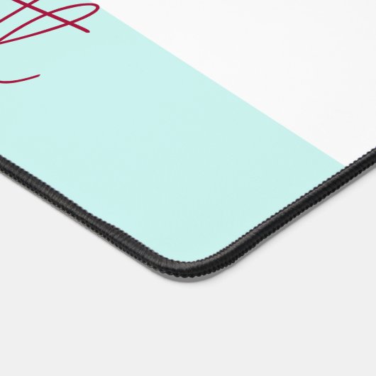 Rode bloemenfiets gepersonaliseerd bureaumat (Hoek)