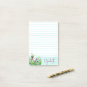 Rode bloemenfiets gepersonaliseerd post-it® notes (Op bureau)