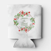 Rode bloemenkrans blikjeskoeler (Achterkant)