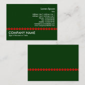 Rode Bloemenlijn - Donkergroen Visitekaartje (Voorkant / Achterkant)