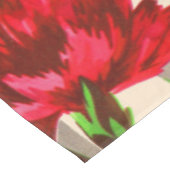 rode bloemenprint tafelkleed (Gekanteld)