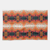 Rode bloemenprint theedoek (Horizontaal)