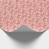 Rode bloementoile  cadeaupapier (Hoek)