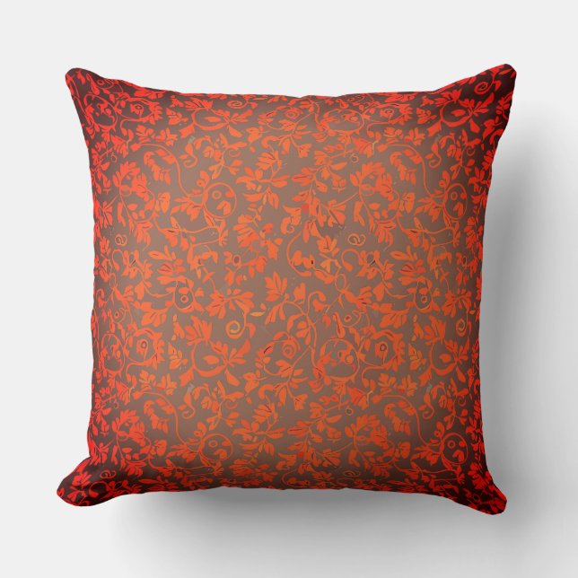  rode bloemenwijnstokken kussen (Voorkant)