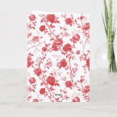 Rode bloemhart liefdeboog kaart (Achterkant)