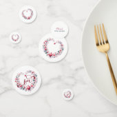 Rode bloemhartjes Bruidsboeket Confetti (Groep)