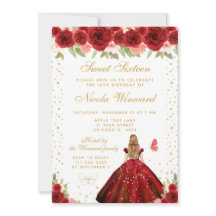 Rode Bloemige Blonde Haar Prinses Sweet Sixteen