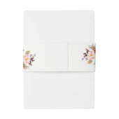 Rode Bloemige Herfst Bruiloft Buikband Uitnodigingen Wikkel (Achterkant Voorbeeld)