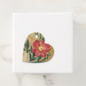 Rode Bloemige Landelijke Vintage Bedankjes Labels (In situ)