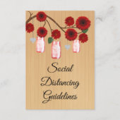 Rode Bloemige Metselaars Pot Veiligheidsmaatregele Informatiekaartje (Voorkant)