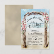 Rode Bloemige Rustieke Drijfhout Strandprieel Trou