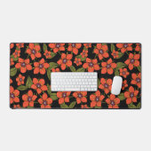 Rode bloemige waterverf bureaumat (Keyboard & Muis)