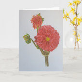 Rode bloemkaart kaart (Gele Bloem)