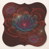 rode bloemkroon kartonnen onderzetters (Voorkant)