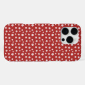 Rode Bloemmotief iPhone Hoesje (Achterkant horizontaal)