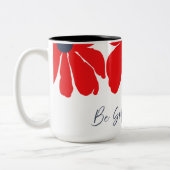 Rode bloemmotief mok (Links)