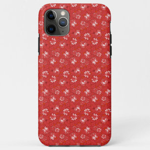 Rode bloempatroon in romantische vintage stijl Case-Mate iPhone case