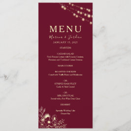 Rode Bloemrijke Bourgogne Trouw Menu