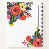 Rode Bloemrijke Bruiloftsrecepten Notitieboek (Achterkant)