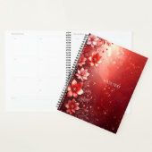 Rode Bloemrijke Feestelijke Planner (Display)