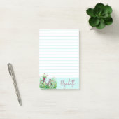 Rode bloemrijke fiets gepersonaliseerd post-it® notes (Kantoor)
