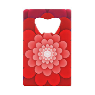 Rode Bloemrijke Mandala-58566 Creditkaart Flessenopener