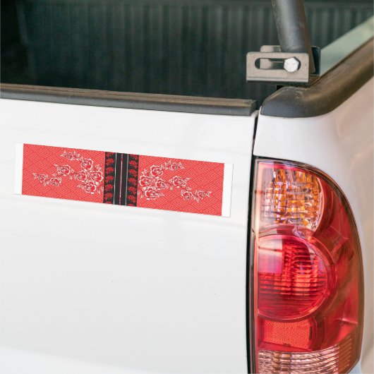 Rode bloemsticker | Gothische esthetische sticker (Op Truck)