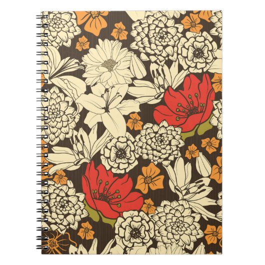 Rode Bloemstraling: Naadloze pracht Notitieboek (Voorkant)