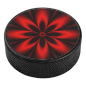 Rode bloemuitbarsting hockey puck (3/4)