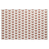 Rode bloemvlinder met rode rozen stof (Yard (91,4 cm))