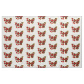 Rode bloemvlinder met rode rozen stof (Fat Quarter)