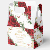 Rode Bloemvlinders Verjaardag Quinceañera 16 15 Bedankdoosjes (Open)