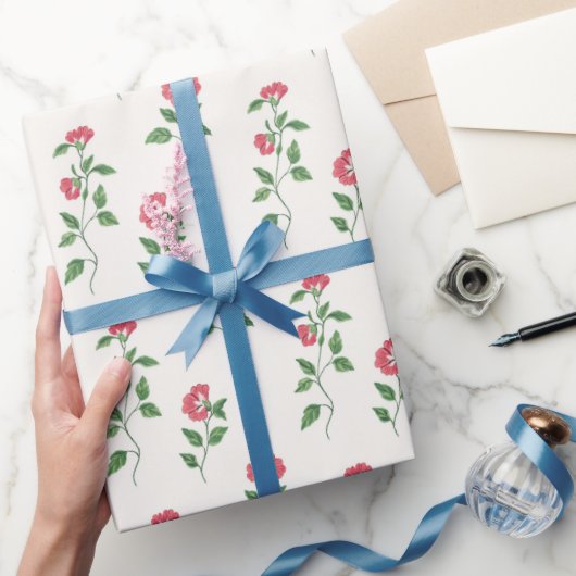  rode bloesem cadeaupapier (Geschenken)