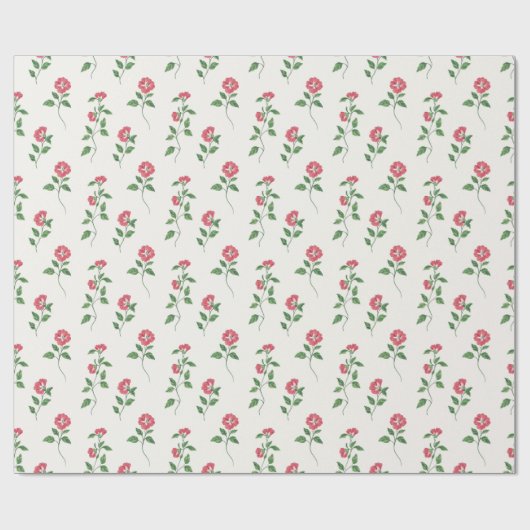  rode bloesem cadeaupapier (Vlak)