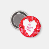 Rode bloesem magneet (Voorkant / Achterkant)