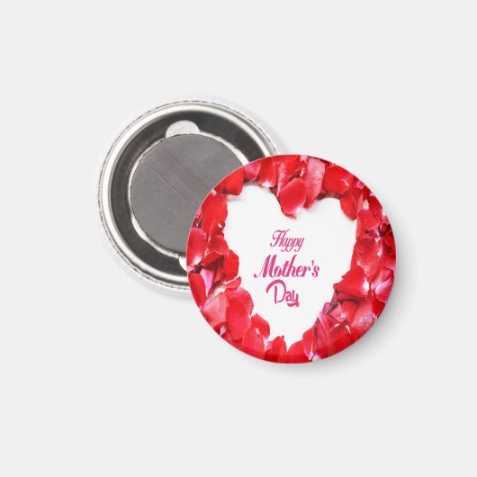 Rode bloesem magneet (Voorkant / Achterkant)