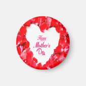 Rode bloesem magneet (Voorkant)