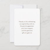 Rode bloesem roos. Zomer Chique elegante bruiloft Bedankkaart (Achterkant)