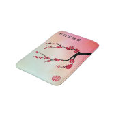 Rode bloesem verrukking "Gift van het leven" digit Badmat (Gekanteld)
